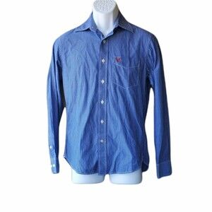 American Eagle Vintage Fit Blue Striped Longsleeve Button down 100% Cotton Shirt